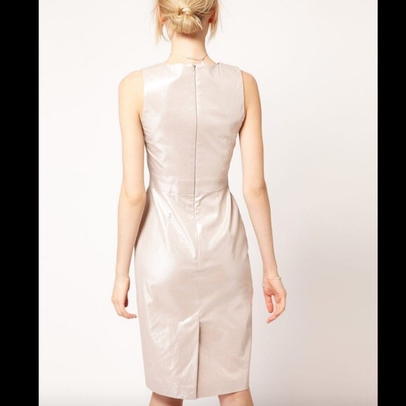 NWT French Connection Silver Pencil Dress 4 - Picture 3 of 7